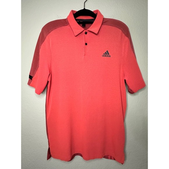 adidas Other - ADIDAS AeroSport Flash Red Black Polo Golf Shirt Short Sleeve FJ9914 Mens Medium